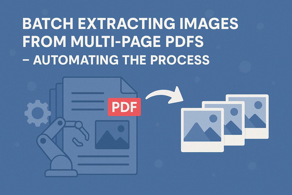 Batch Extracting Images from Multi-page PDFs – Automating the process