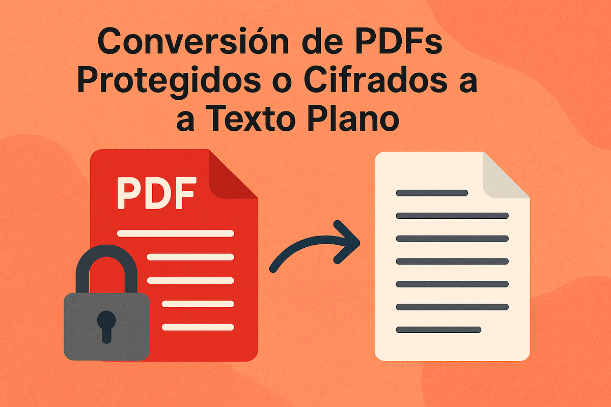 Conversión de PDFs Protegidos o Cifrados a Texto Plano: Métodos y Consideraciones Legales