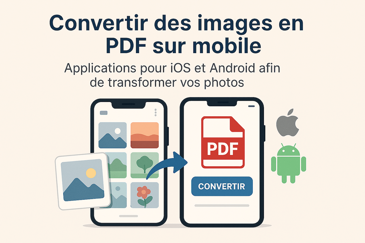 Convertir des images en PDF sur mobile – Applications pour iOS et Android afin de transformer vos photos