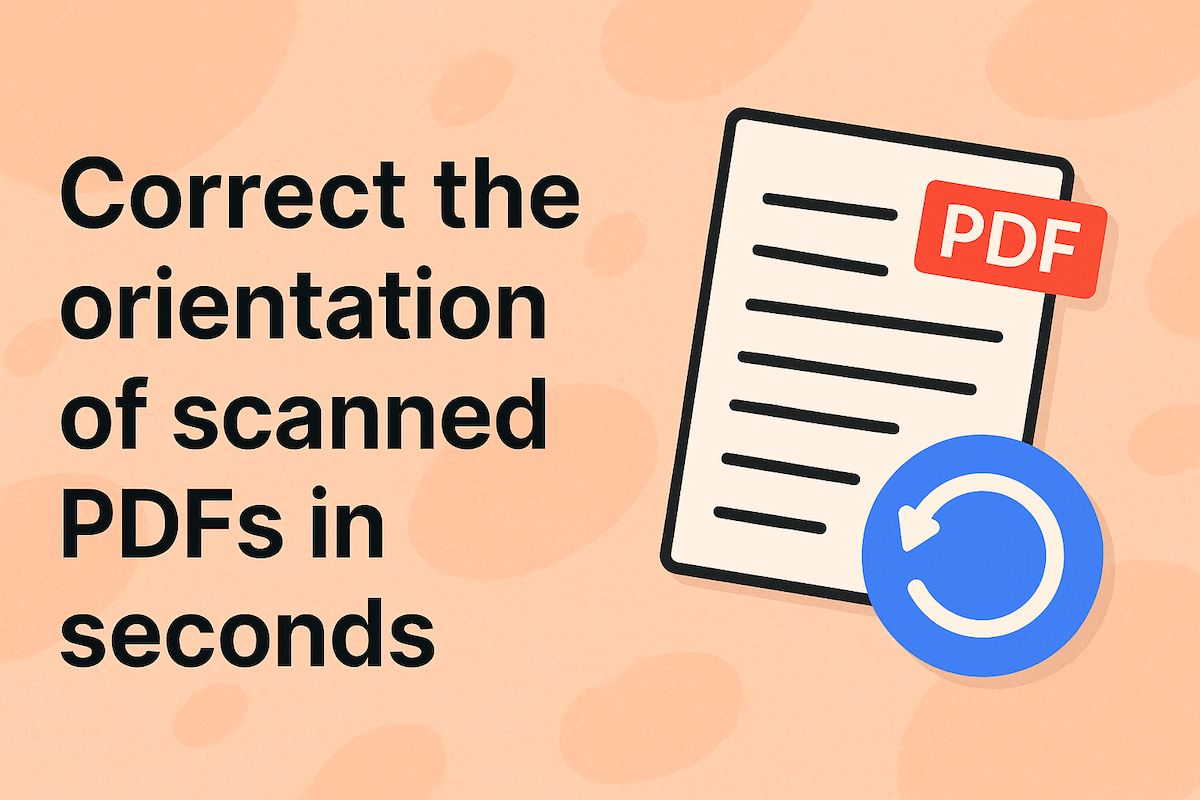 Correct the orientation of scanned PDFs in seconds