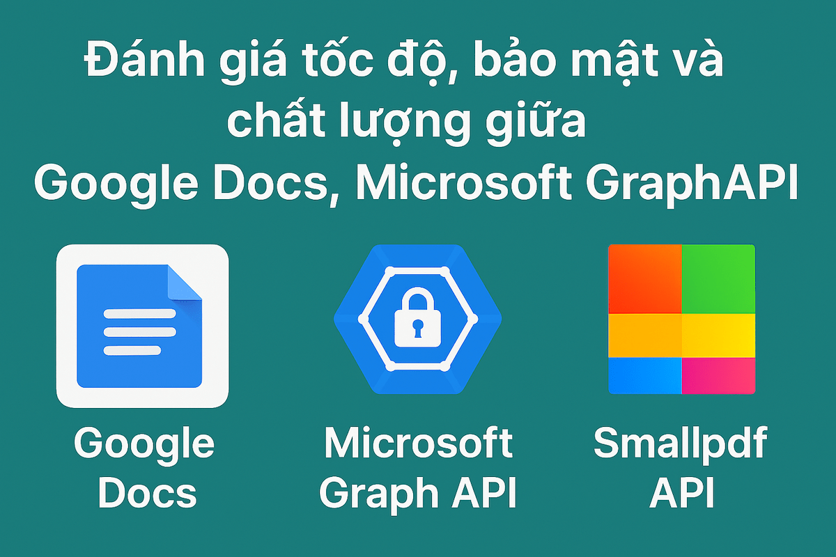 Đánh giá tốc độ, bảo mật và chất lượng giữa Google Docs, Microsoft Graph API và Smallpdf API