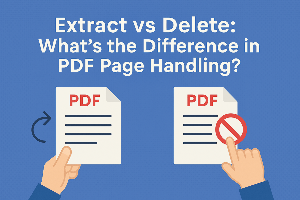 Extract vs Delete: What’s the Difference in PDF Page Handling?