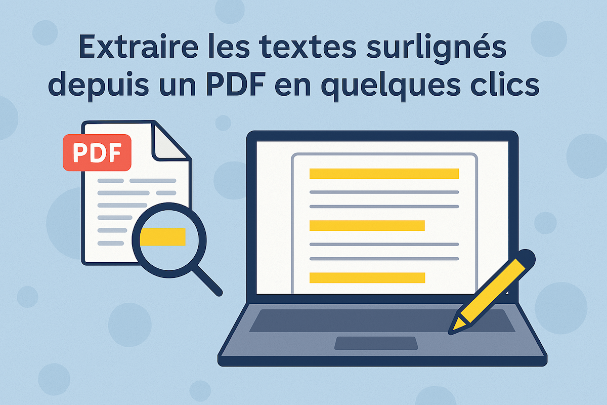 Extraire les textes surlignés depuis un PDF en quelques clics