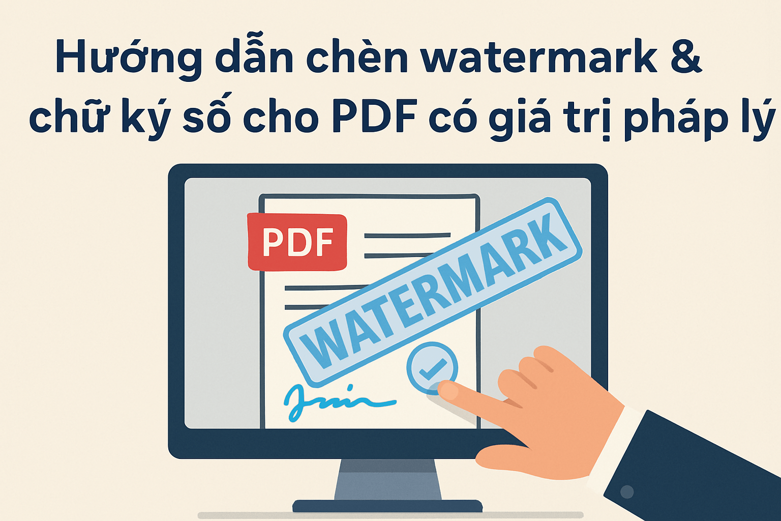 Hướng dẫn chèn watermark & chữ ký số cho PDF có giá trị pháp lý