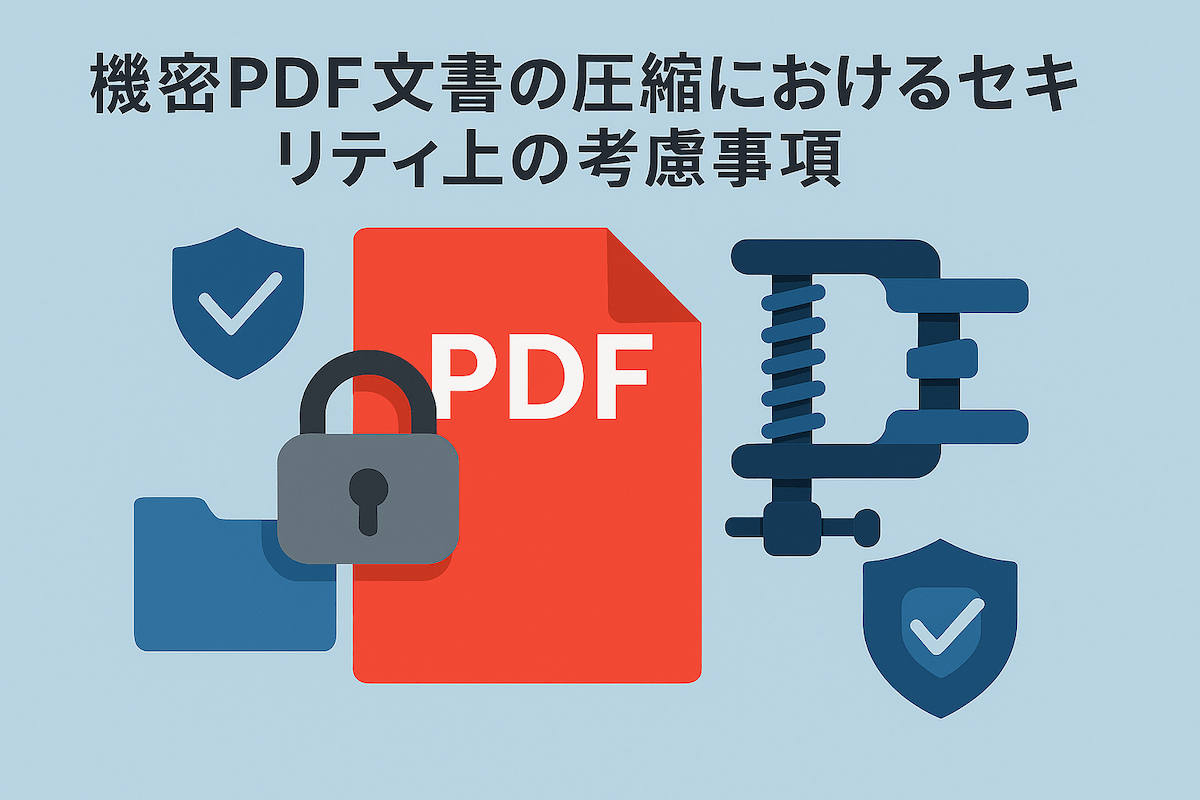 機密PDF文書の圧縮におけるセキュリティ上の考慮事項