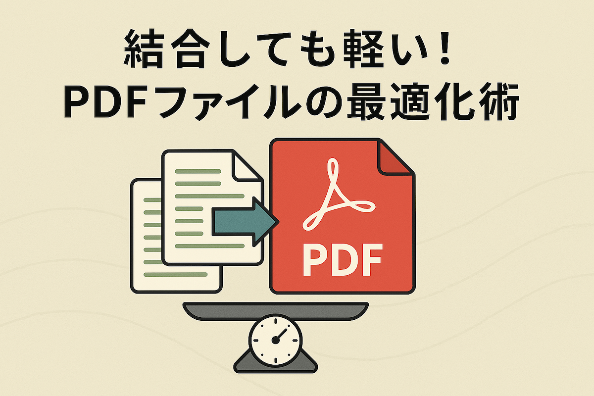 結合しても軽い！PDFファイルの最適化術