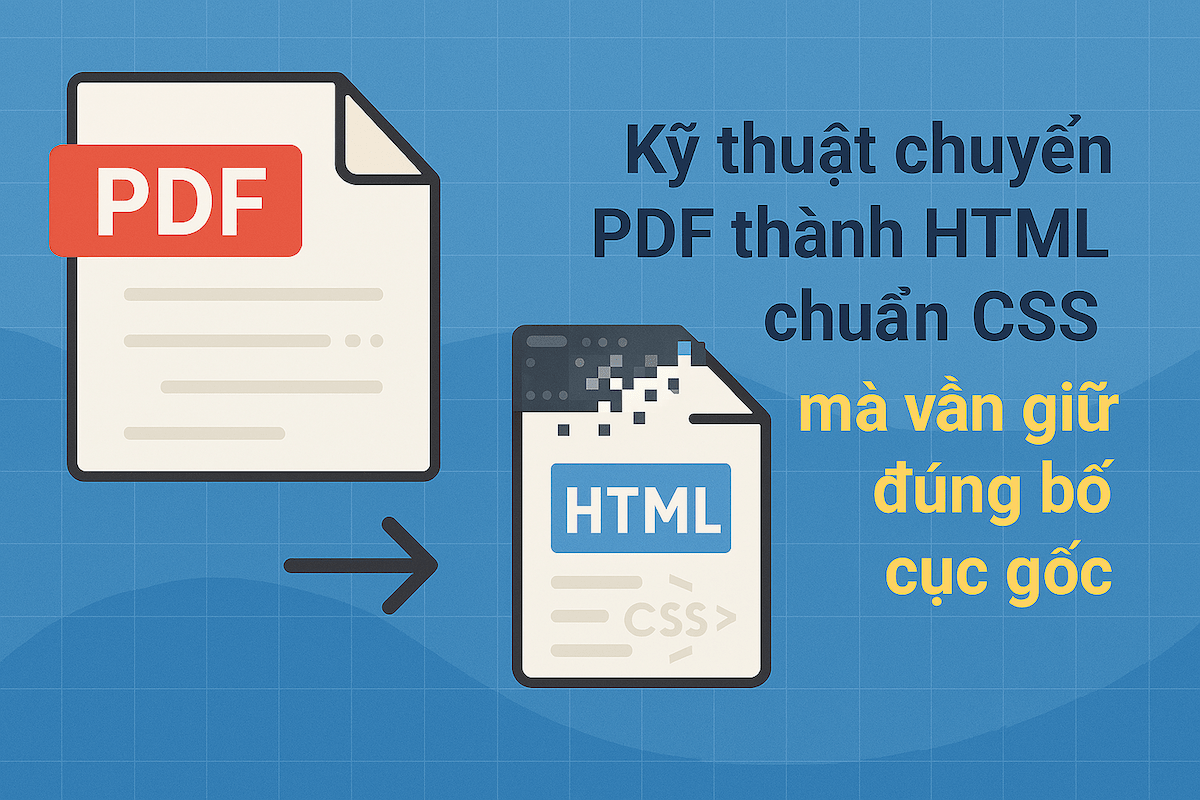 Kỹ thuật chuyển PDF thành HTML chuẩn CSS mà vẫn giữ đúng bố cục gốc