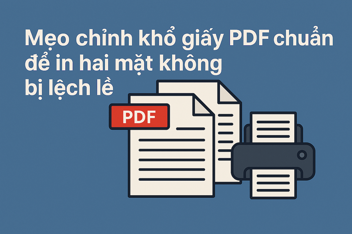 Mẹo chỉnh khổ giấy PDF chuẩn để in hai mặt không bị lệch lề