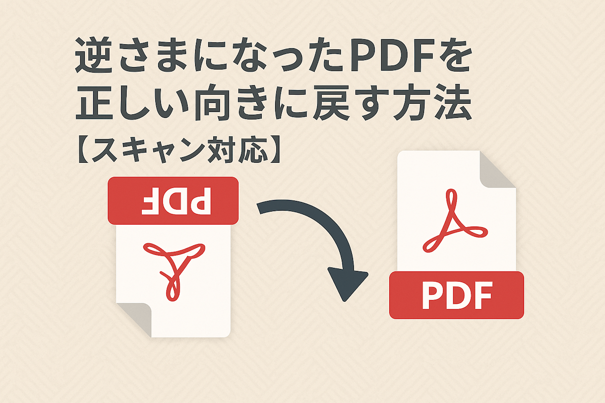 逆さまになったPDFを正しい向きに戻す方法【スキャン対応】