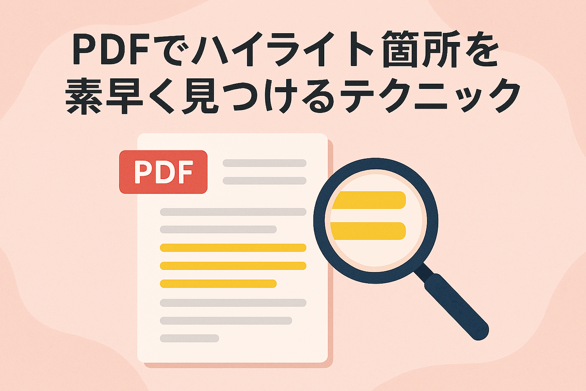 PDFでハイライト箇所を素早く見つけるテクニック