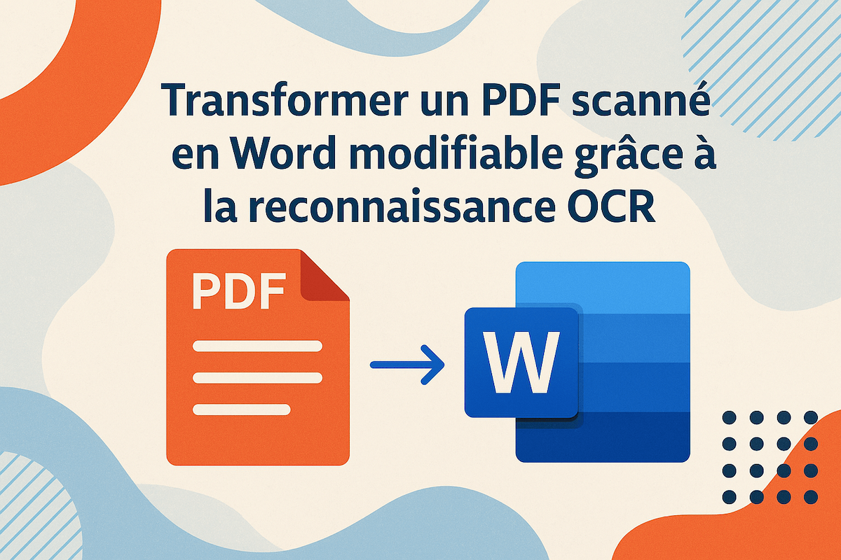 Transformer un PDF scanné en Word modifiable grâce à la reconnaissance OCR