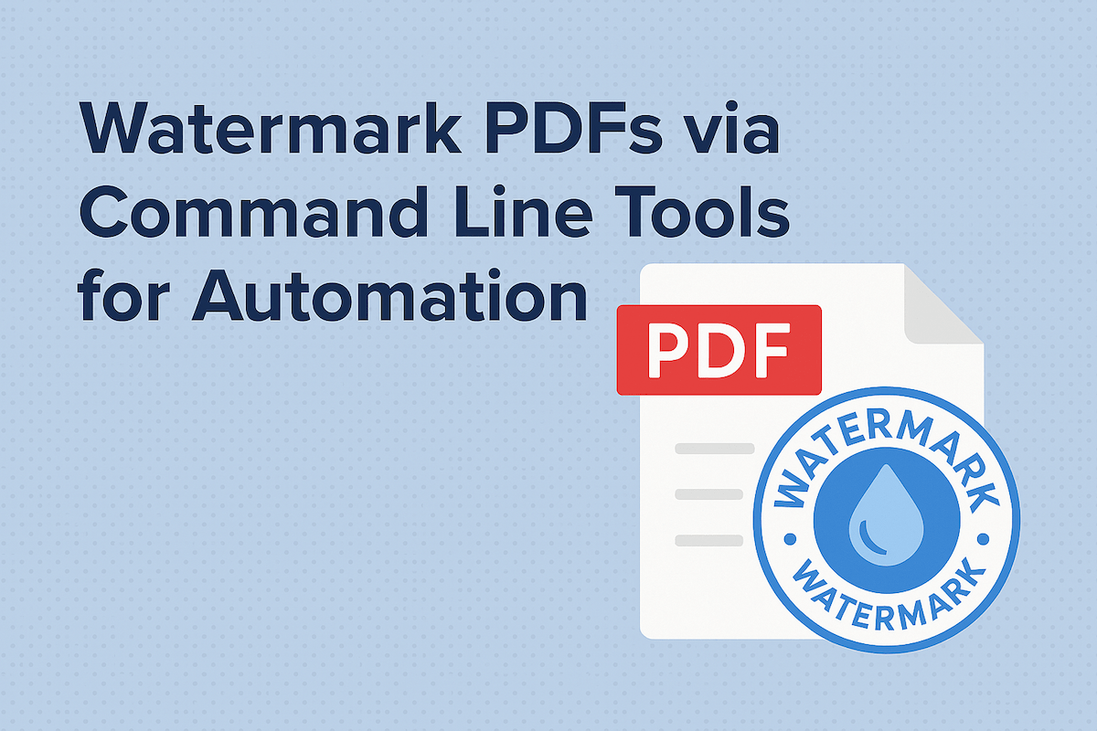 Watermark PDFs via Command Line Tools for Automation
